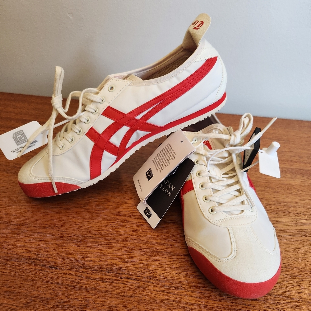NEW Men's Onitsuka Tiger Mexico 66 Red/White Sneaker Size 9